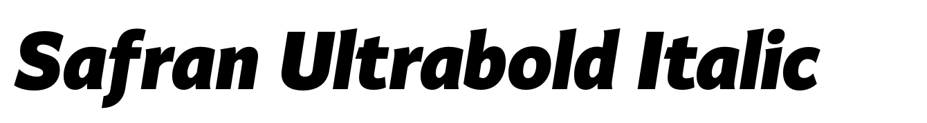 Safran Ultrabold Italic
